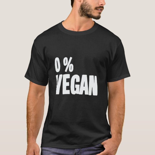 0 Percent Vegan Smoker Grill Barbecue Meat Grillin T Shirt (Framsida)