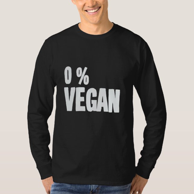 0 Percent Vegan Smoker Grill Barbecue Meat Grillin T Shirt (Framsida)