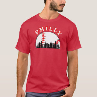 0 Philly Baseball Shirt Philly PA Cityscape Skylin T