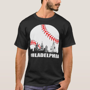0 Philly Downtown Philadelphia Shirt Baseball Skyl T