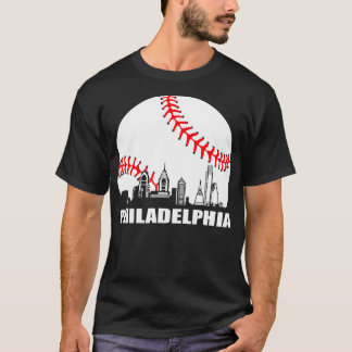 0 Philly Downtown Philadelphia Shirt Baseball Skyl T