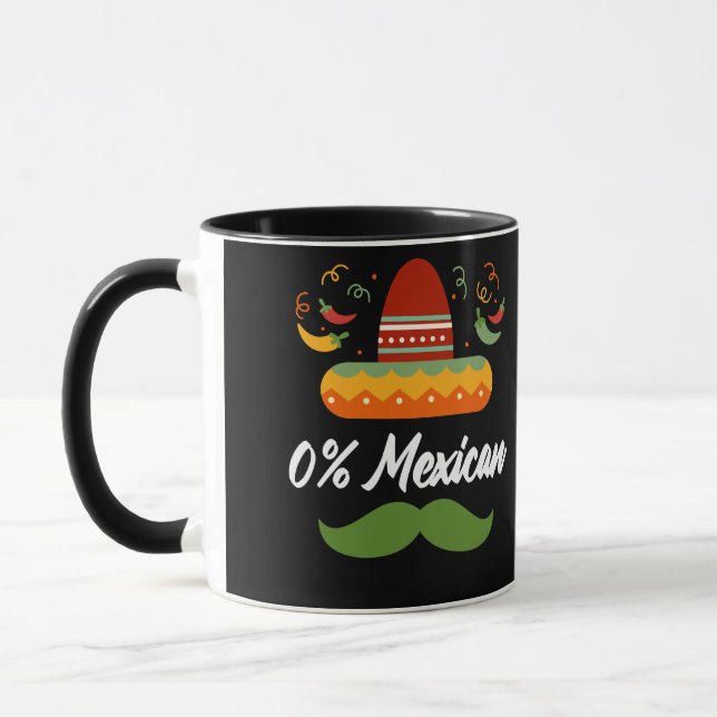 0 procent mexikansk cinco De Drinko Cinco De Mayo Mugg (Vänster)