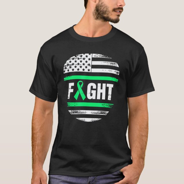 0 Psykisk hälsa medvetenhet amerikansk flagga figh T Shirt (Framsida)