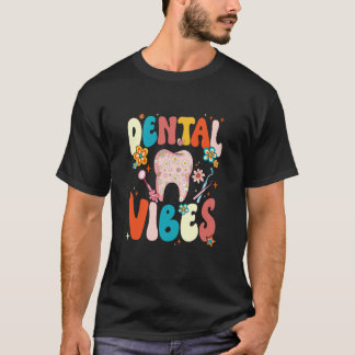 0 Retro Groovy Tandläkarstämning Rolig Tandläkare  T Shirt