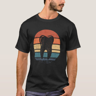 0 Retro Molar Tandläkare Presenter för Tandhygieni T Shirt