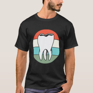 0 Retro Vintage Tänder Tandläkare Ortodontist T Shirt