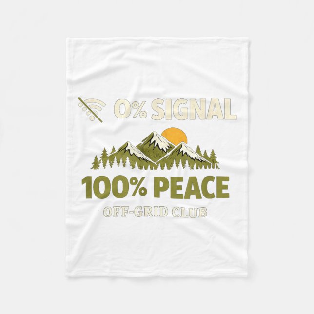 0 Signal 100 Fred Off-Grid Klubb Vandring Berg Fleecefilt (Framsidan)