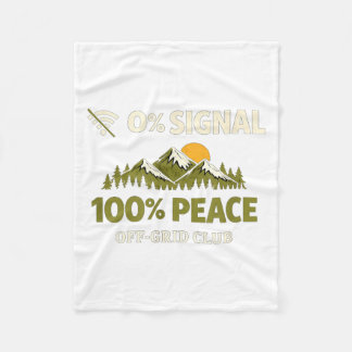 0 Signal 100 Peace Off-Grid Club Hiking Mountain Fleecefilt