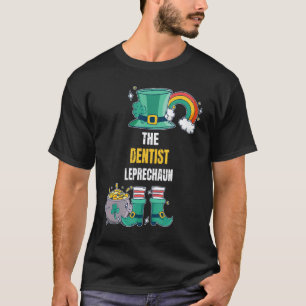 0 Tandläkaren Lebrechaun St Patrick's Day Matchnin T Shirt