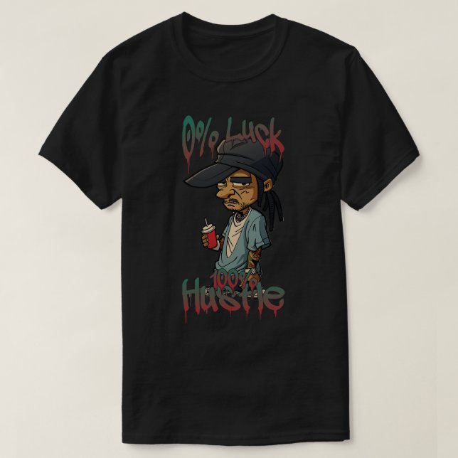 0 Tur 100 Hustle T Shirt (Design framsida)