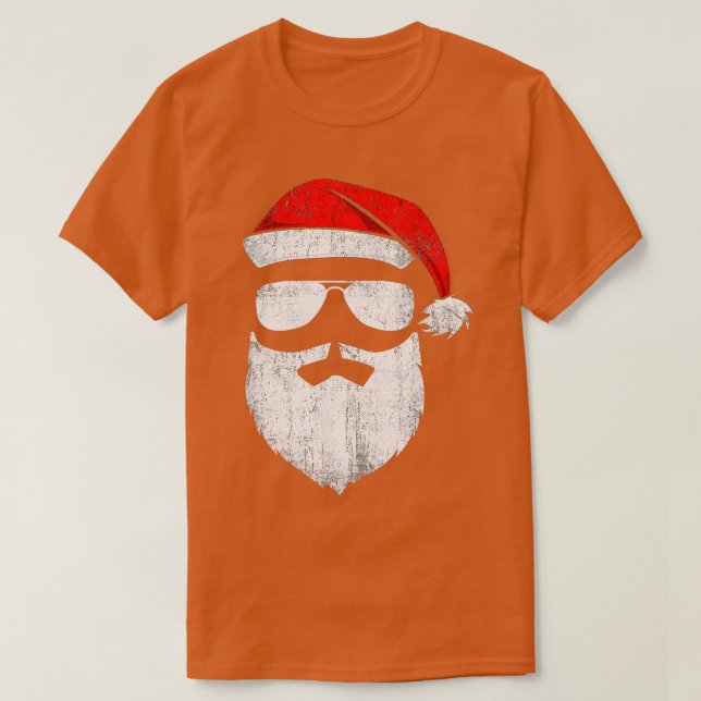 0Lunglasögon av Jultomten Ansikte med Hat Beard T Shirt (Design framsida)