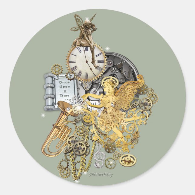 0n vid en tidpunkt runt klistermärke (Framsida)