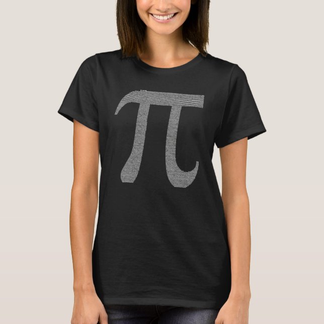 10000 siffror Pi-teckenmatematikens pi-dag T Shirt (Framsida)