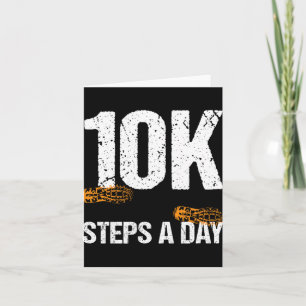 10000 steg om dagen Nyår hälsa och fitness mål Kort