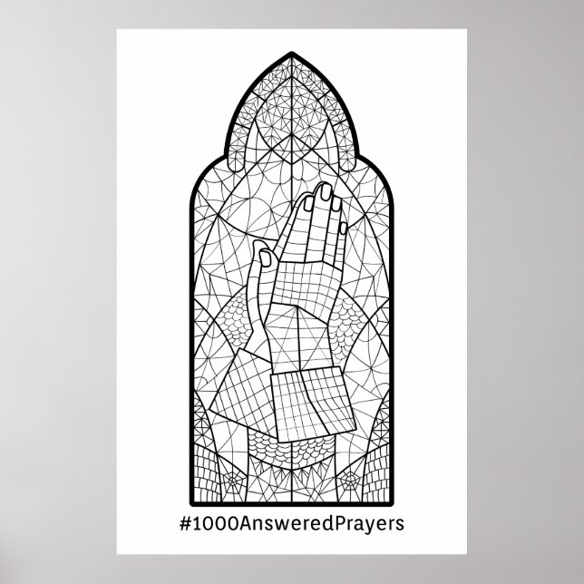 1000 Besvarade Prayers Tracker Poster (Framsidan)