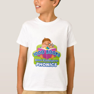 1000 Bok före Kindergarten-fonics T-Shirt