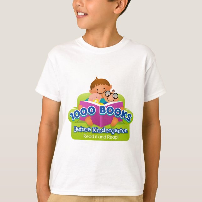 1000 bokar för dagis t-shirt (Framsida)