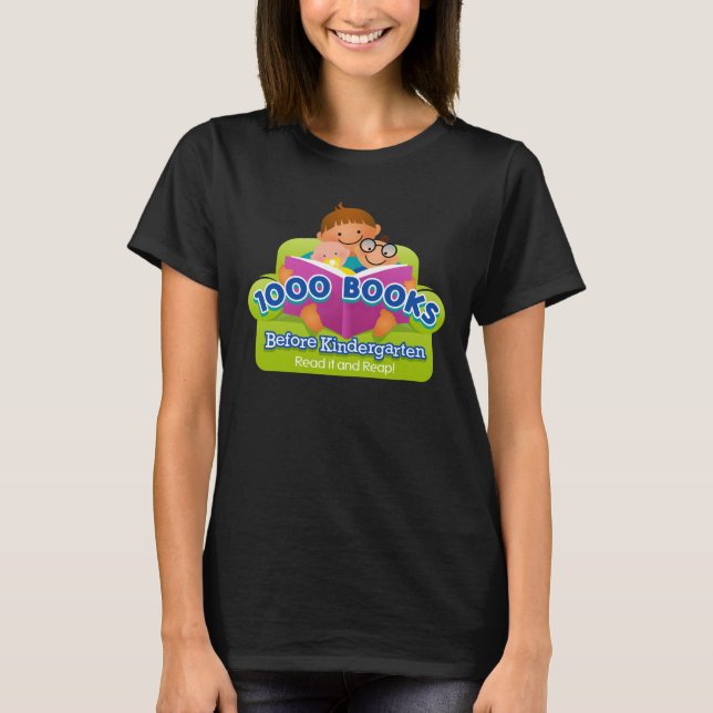 1000 Bokar före Kindergarten Shirt Tee Shirt (Framsida)