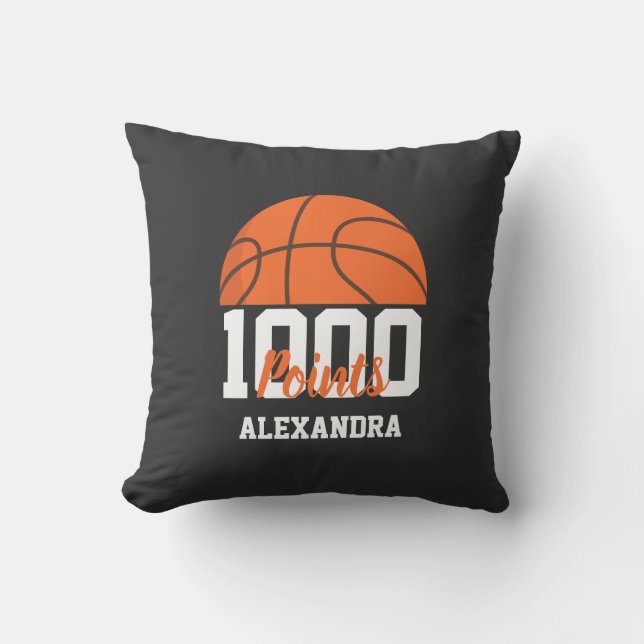 1000 Career Points Scorer Basketball Player Team Kudde (Framsida)
