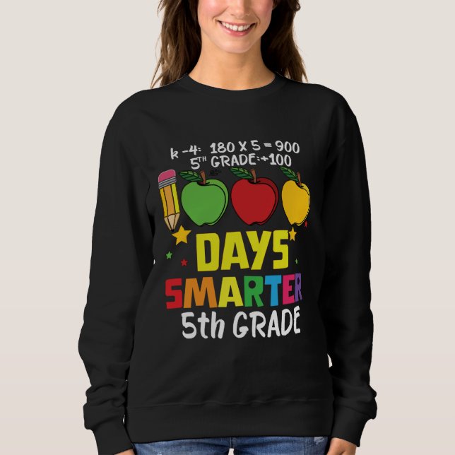 1000 days Smarter Fifth Grade Teacher 100th day of T Shirt (Framsida)