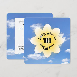1000:e Födelsedagsfesten Sommarsoljor Inbjudningar