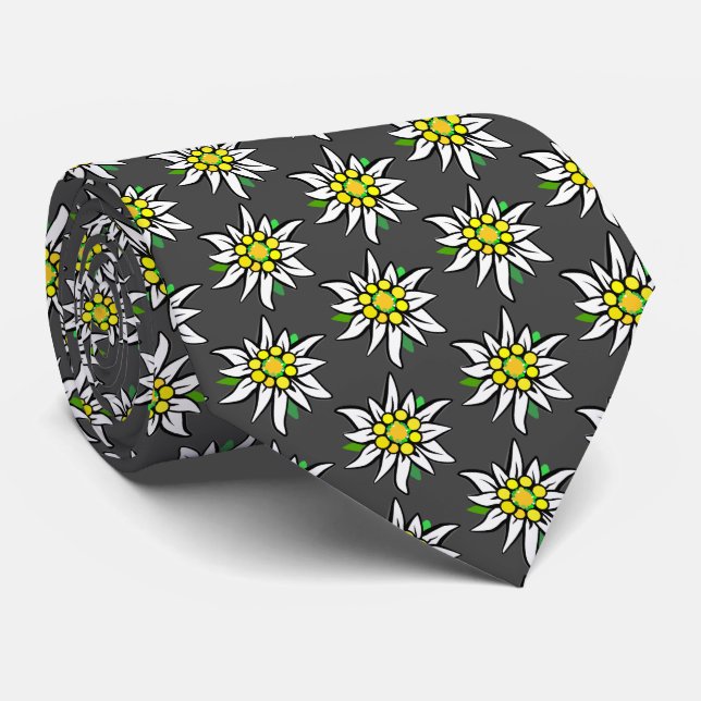 1000 Edelweiss Mörkgrå Slips (Rullad)