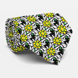 1000 Edelweiss på svart Slips