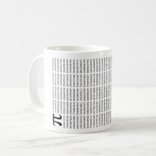 1000 första siffran Pi-nummer Matematisk symbol Kaffemugg