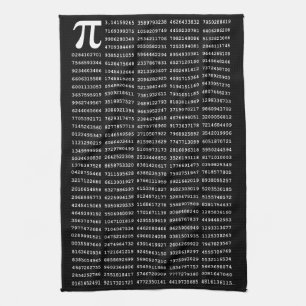 1000 första siffran Pi-nummer Matematisk symbol Kökshandduk