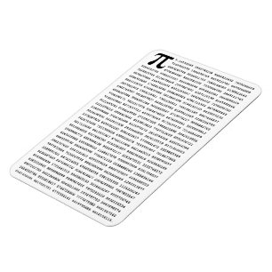 1000 första siffran Pi-nummer   Matematisk symbol Magnet