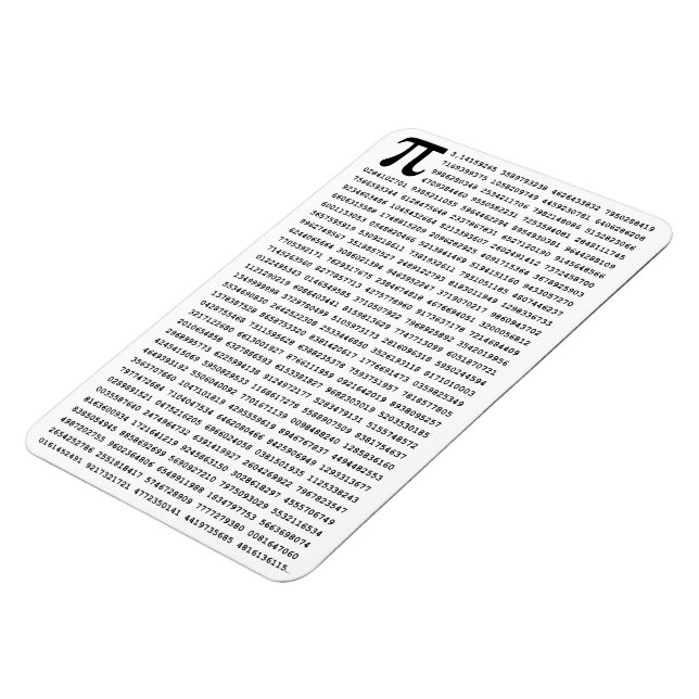 1000 första siffran Pi-nummer | Matematisk symbol Magnet (Vänstra Sidan)