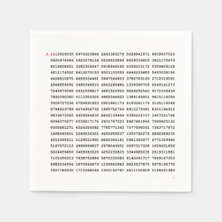 1000 första siffran Pi-nummer | Matematisk symbol Pappersservett