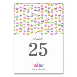 1000 Hanging Origami Papper Cranes Bröllop Bordsnummer