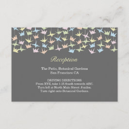 1000 Hanging Origami Papper Cranes Bröllop (Grått) Tilläggskort