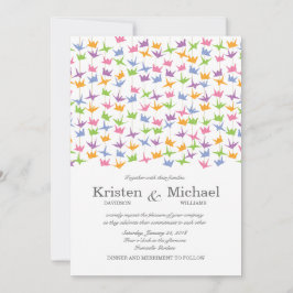 1000 Hanging Origami Papper Cranes Bröllop Inbjudningar