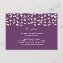 1000 Hanging Origami Papper Cranes Bröllop (Lila) Tilläggskort