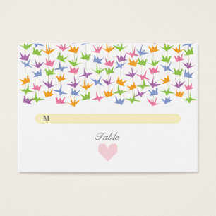 1000 Hanging Origami Papper Cranes Bröllop Visitkort
