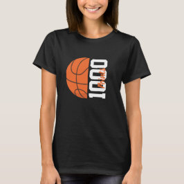1000 karriärpoäng basketbollspelare damlag t shirt