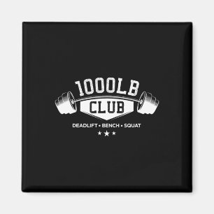 1000 Lb Pund Klubb Gym Styrkelyft Marklyft Bänk Magnet