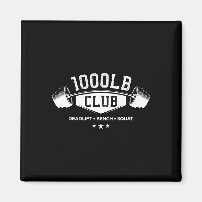 1000 Lb Pund Klubb Gym Styrkelyft Marklyft Bänk Magnet (Framsidan)