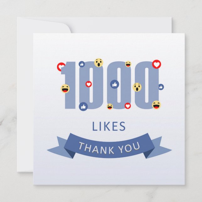 1000 något liknande tackar dig med emoji och tack kort (Framsida)