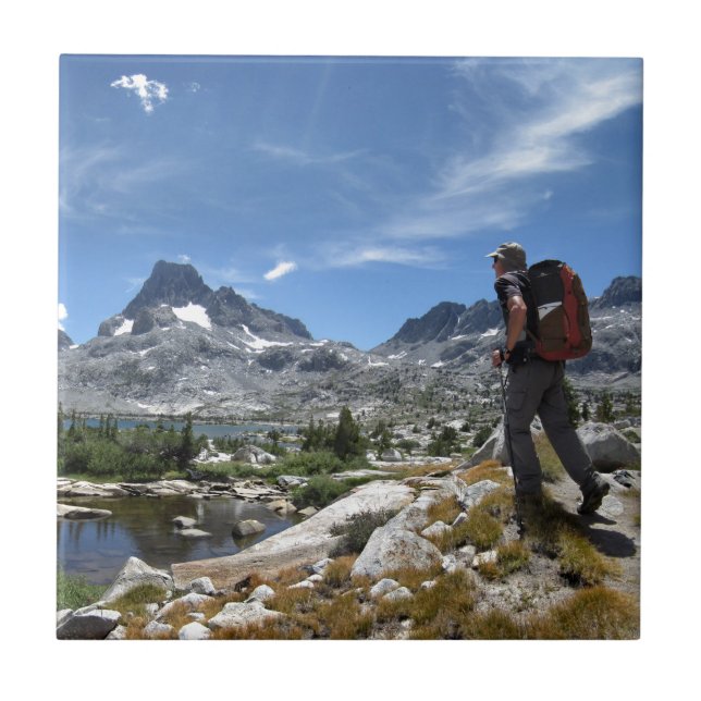 1000 Öar Sjö och Banner Peak - John Muir Trail Kakelplatta (Framsidan)