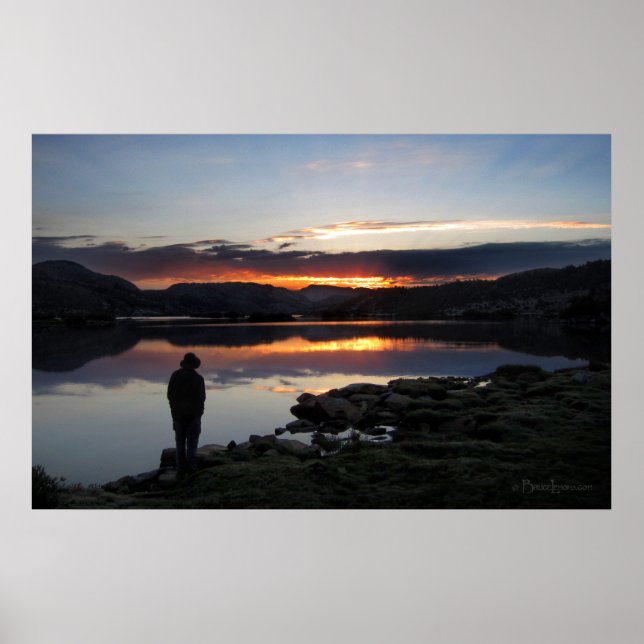 1000 ön Sjö Sunrise - Ansel Adams Wilderness Poster (Framsidan)