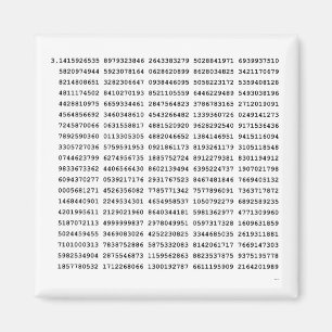 1000 Pi-nummer för första siffran Matematisk sy Magnet