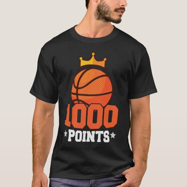 1000 poängs basketbollspelare på gymnasiet t shirt (Framsida)