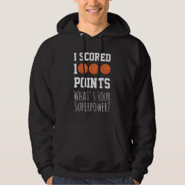 1000 poängs karriär milstolpe Spelare Basket Hoodie