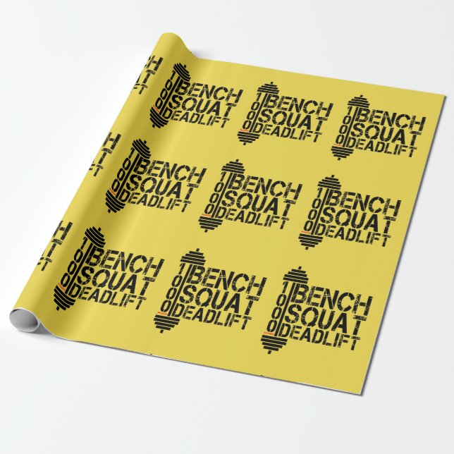 1000 pund tar av planet den satt Deadlift Presentpapper (Utrullad)