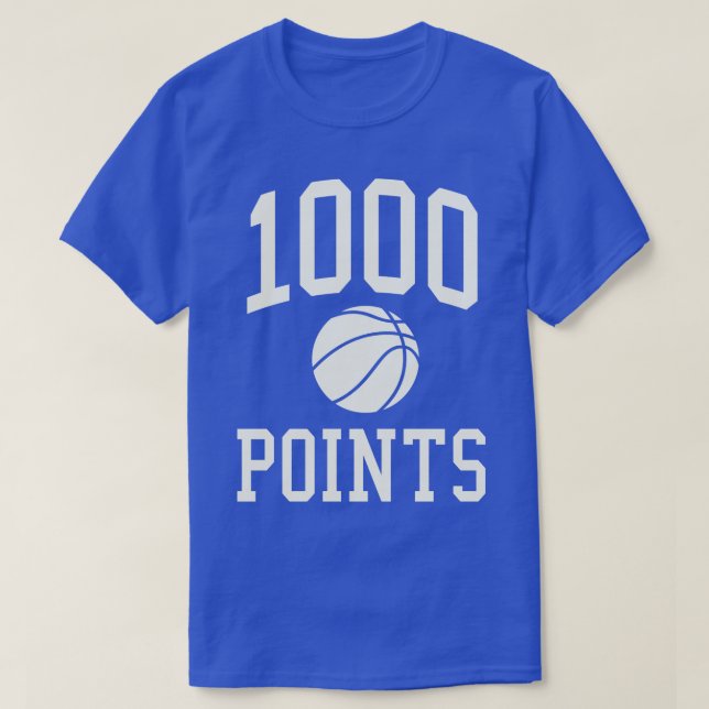 1000-punkters basketboll med högskolekatboll t shirt (Design framsida)