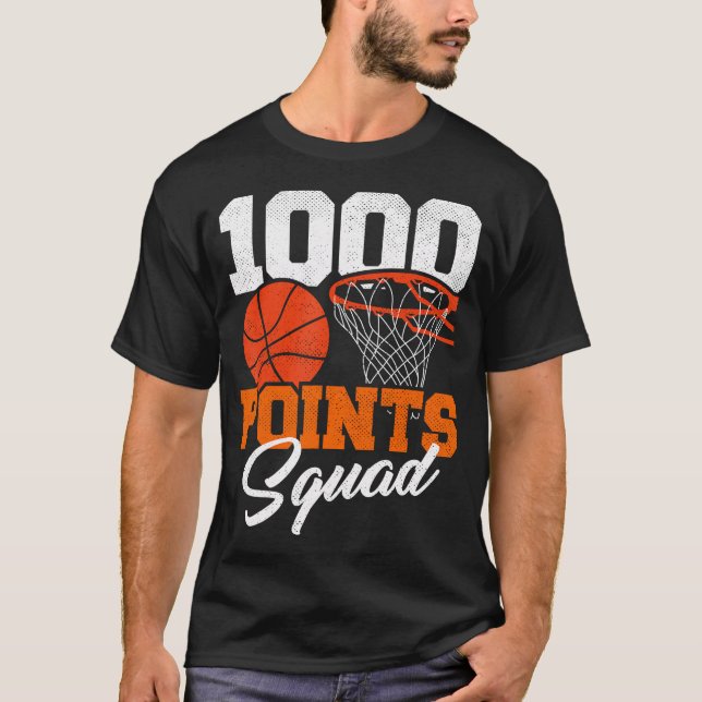 1000-punkters basketbollskolasketb t shirt (Framsida)