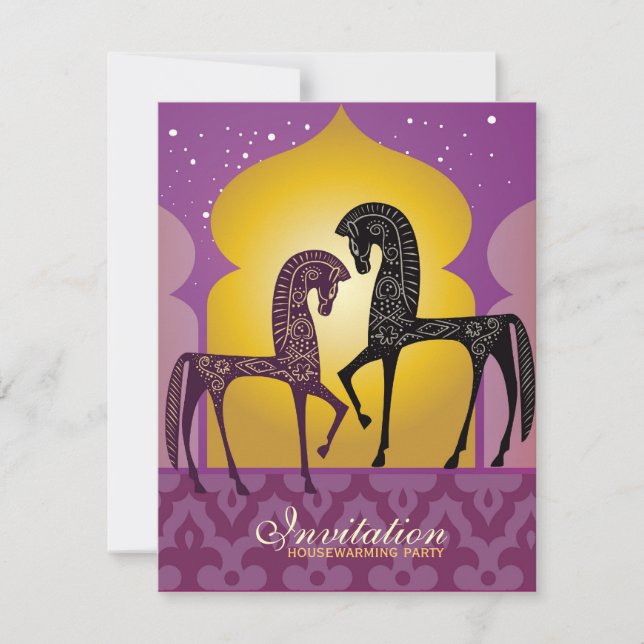 1001 på nätterna - inflyttnings- partyinbjudan inbjudningar (Framsida)